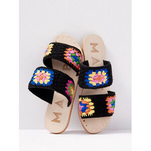 MANEBI x Evereve New in Box Crochet Double Strap Sandal // 8